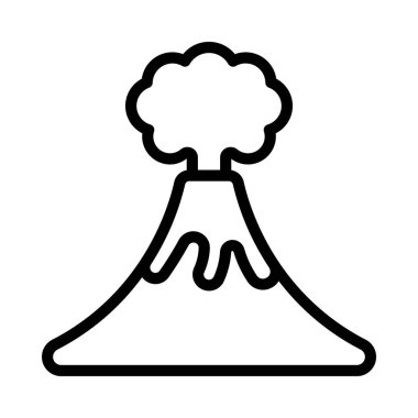 Volkan Web ikonu vektör illüstrasyonu