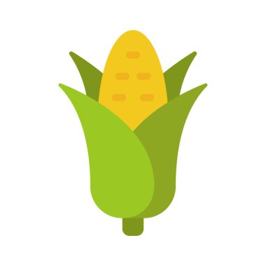 Cob Web simgesi vektör illüstrasyonunda mısır