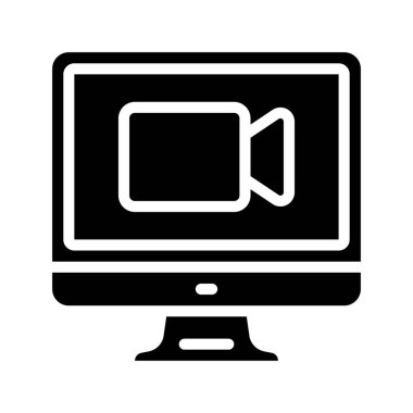 Video Çağrısı Web simgesi vektör çizimi
