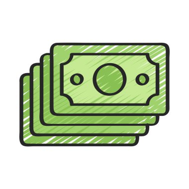 Para Yığını Web simgesi vektör çizimi