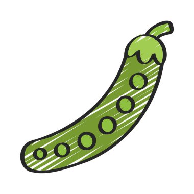 Bezelye Ağı ikon vektör illüstrasyonunun kabuğu