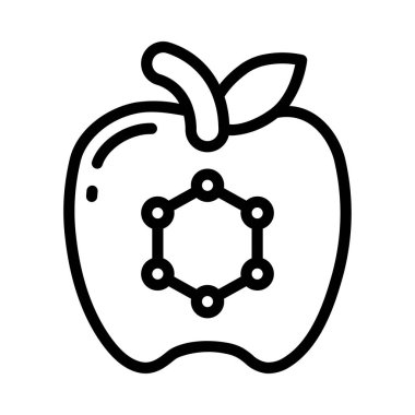 Gıda Ağı ikon vektör illüstrasyonunda nanoteknoloji