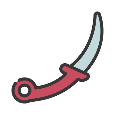 Keskin Bıçak Ağı ikon vektör çizimi