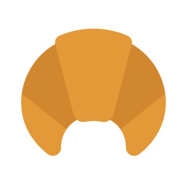 Kruvasan yassı ikon vektör çizimi 