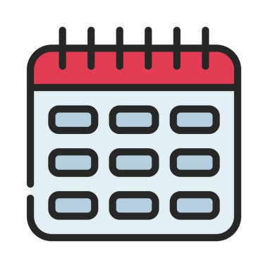 Takvim vektör simgesi, illüstrasyon  