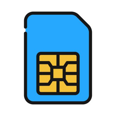 Modern simge Sim Kart 'ın vektör illüstrasyonu