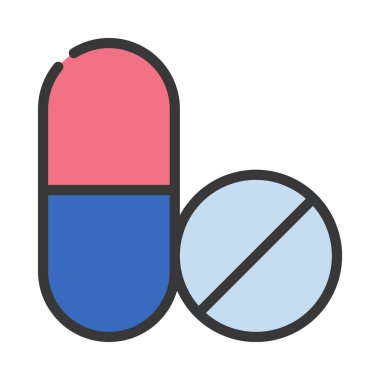 Şeffaf bir arkaplanda hap vektör çizimi. Birinci kalite semboller. Konsept ve grafik tasarımı için vuruş simgesi. 