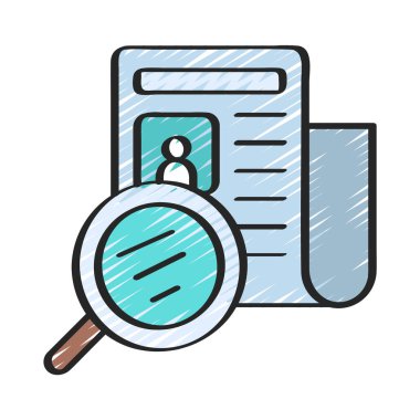 İş Arama Web simgesi vektör illüstrasyonuName