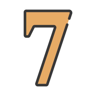 Yedi Web simgesi vektör illüstrasyonu