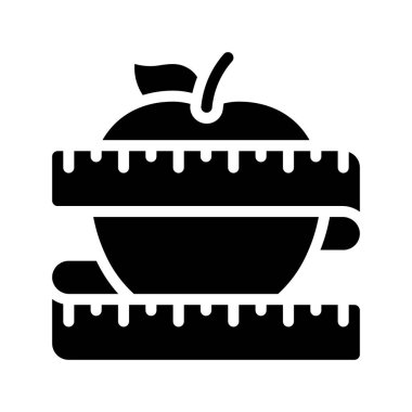 Diyet web simgesi vektör illüstrasyonu