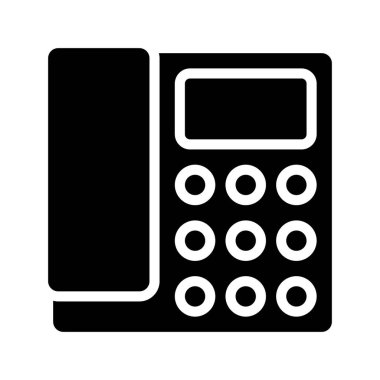 Sabit hat Telefon simgesi basit illüstrasyon