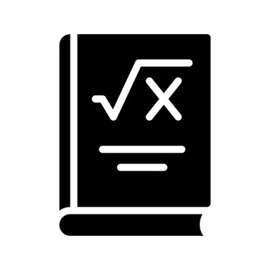 Matematik Kitabı simgesi, vektör illüstrasyonu