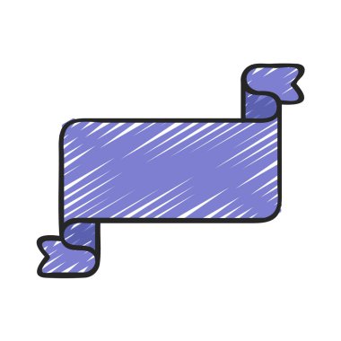 Çevirilmiş Kurdele Web simgesi, vektör illüstrasyonu         