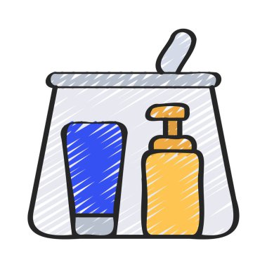 Ziplock Sıvıları Bag Web simgesi vektör illüstrasyonu