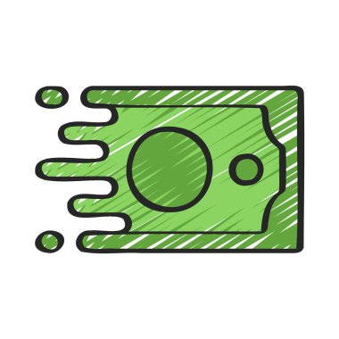 Hızlı Para web simgesi vektör illüstrasyonu
