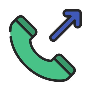 telefon çağrısı web simgesi vektör illüstrasyonu