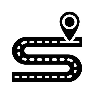 Yol Hedefi Web simgesi vektör illüstrasyonu