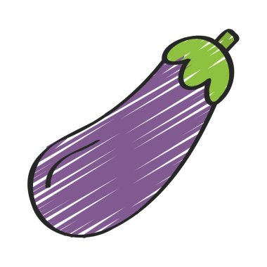 Patlıcan Web simgesi vektör illüstrasyonu