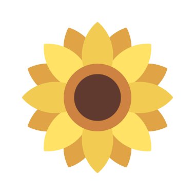 ayçiçeği izole edilmiş ikon vektör illüstrasyon tasarımı