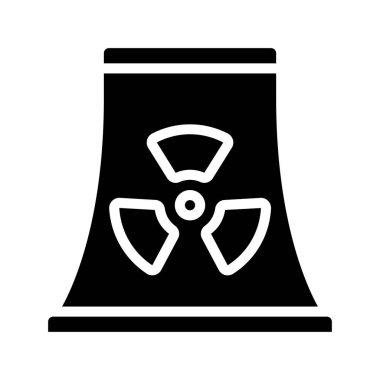 Elektrik Santrali web simgesi vektör illüstrasyonu