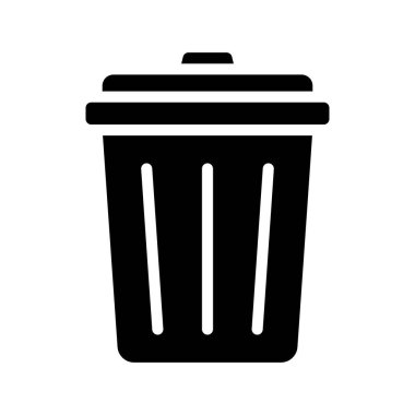 Atık Bin web simgesi vektör illüstrasyonu