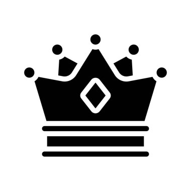 Beyaz arkaplanda kraliyet taç simgesi vektör illüstrasyonu 