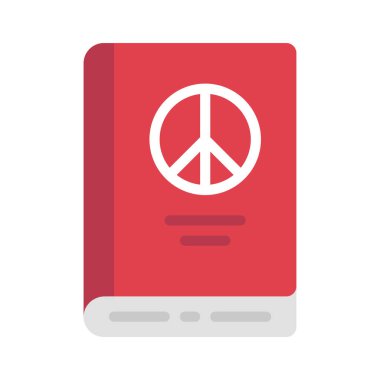 Barış Kitabı simgesi, vektör illüstrasyonu