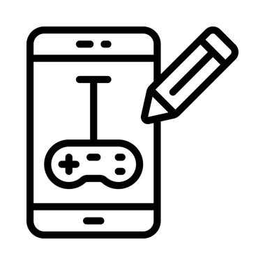 Mobil Oyun web simgesi çizimi tasarla