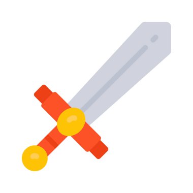 kılıç simgesi, vektör illüstrasyonu basit tasarım