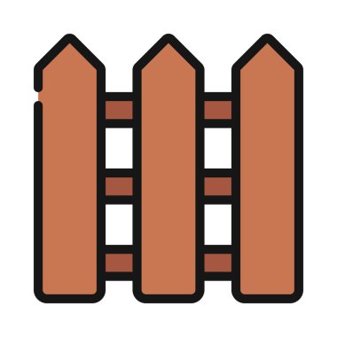  çit simgesi vektör illüstrasyonu