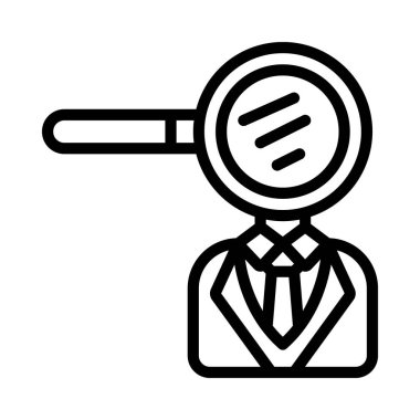 Asker Adayı Web simgesi vektör illüstrasyonu