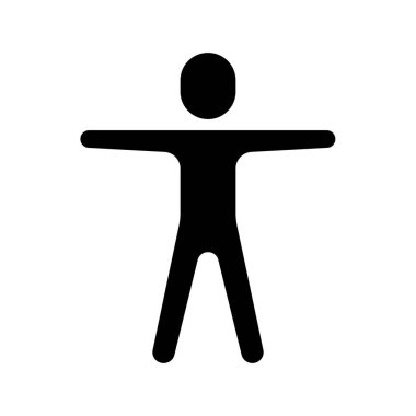 Kolları Aç Kişi Web simgesi vektör resimlemesi