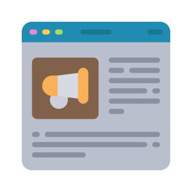 Blog Ağ simgesi vektör illüstrasyonu