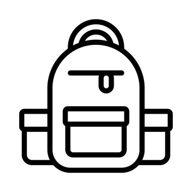 sırt çantası web simge vektör çizim