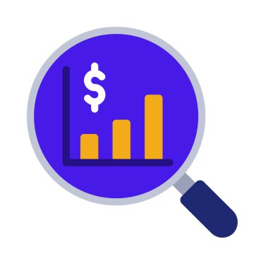 Finansal Çalışmalar Web simgesi vektör illüstrasyonu