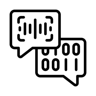 Ses Kodu Dönüştürme Web simgesi vektör çizimi