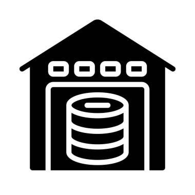 Veri Depolama Web simgesi vektör çizimi