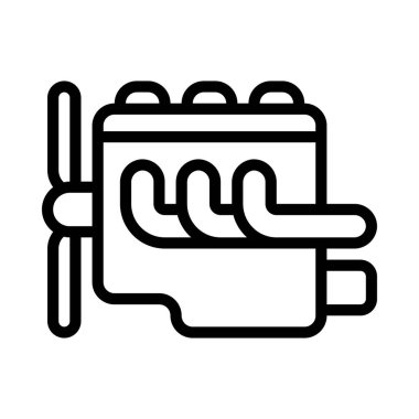 Motor web simgesi vektör illüstrasyonu