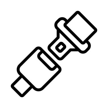 Koltuk Kemeri web simgesi vektör illüstrasyonu