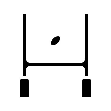 Rugby Gol Yolları Web ikon vektör çizimi