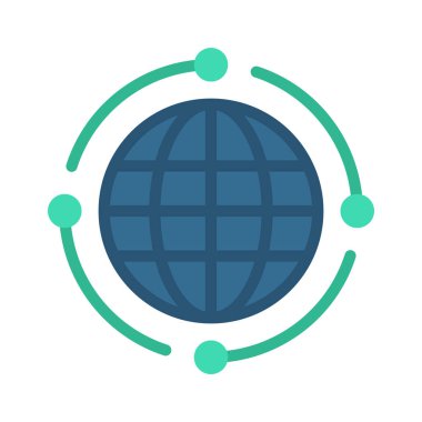 İnternet simgesi, vektör illüstrasyonu 