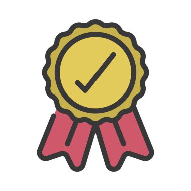 Ödül web simgesi vektör illüstrasyonunu tamamla