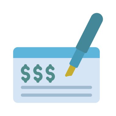 Çek Web simgesi vektör illüstrasyonunu yaz