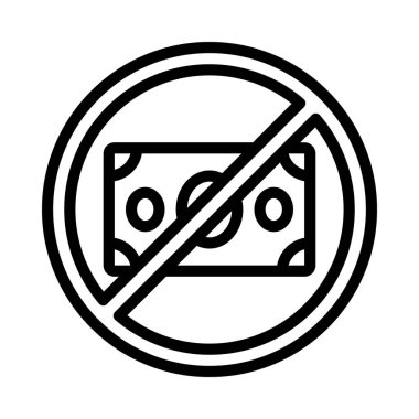 Cash Note web simgesi vektör çizimi yok