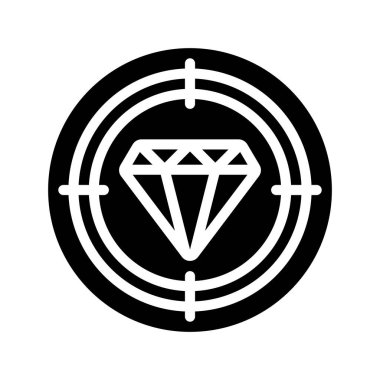 Yüksek Değerli Hedef Web simgesi vektör illüstrasyonu