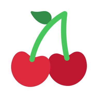 Kiraz ikonu vektör resimleme arkaplanı 
