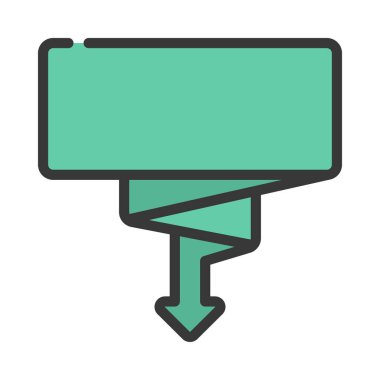 Ok Kurdelesi Web simgesi vektör illüstrasyonu