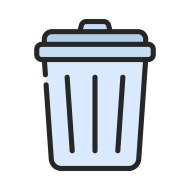 Atık Bin web simgesi vektör illüstrasyonu