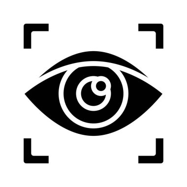 Retina Tarama Web simgesi vektör çizimi