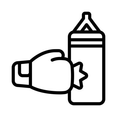 Boks web simgesi vektör illüstrasyonu